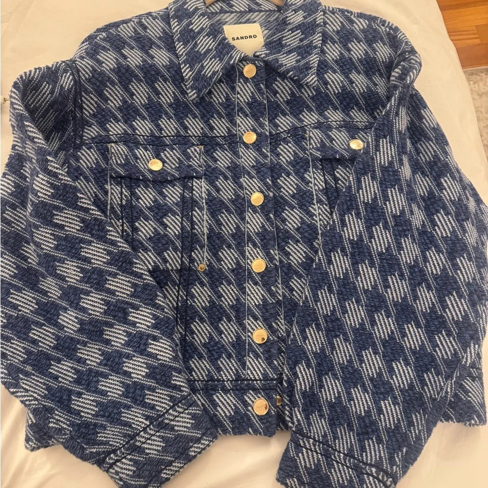 SANDRO Balthazar Hounsdtooth Jacket - Picture 4 of 4